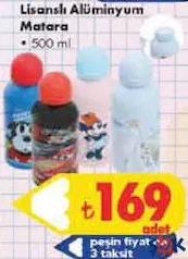 LİSANSLI ALÜMİNYUM MATARA 500 ML